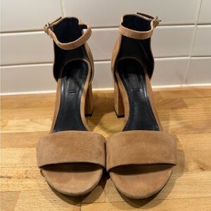 ALEXANDER WANG Abby sandal tan suede - 37/ US 7